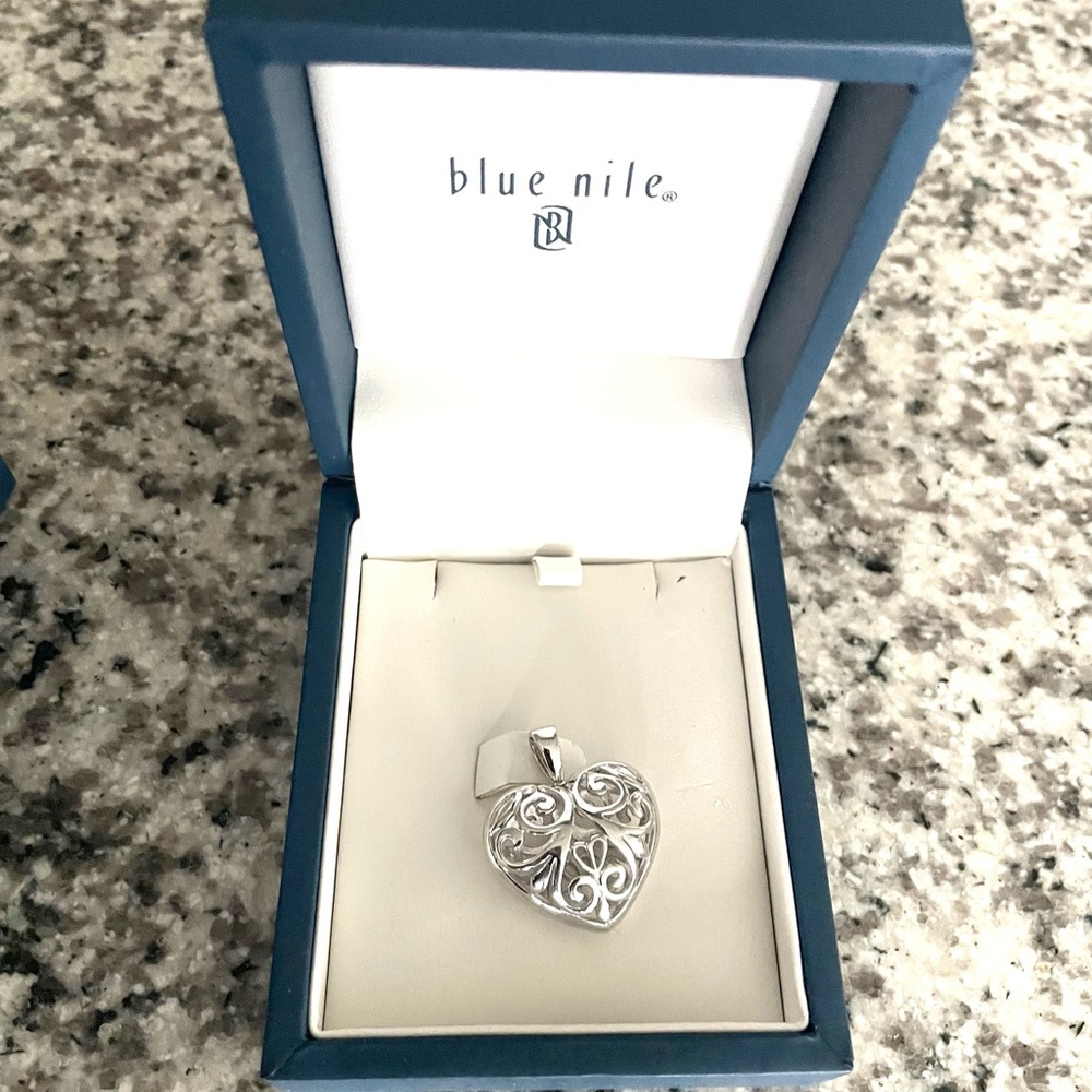 New Blue Nile silver heart charm